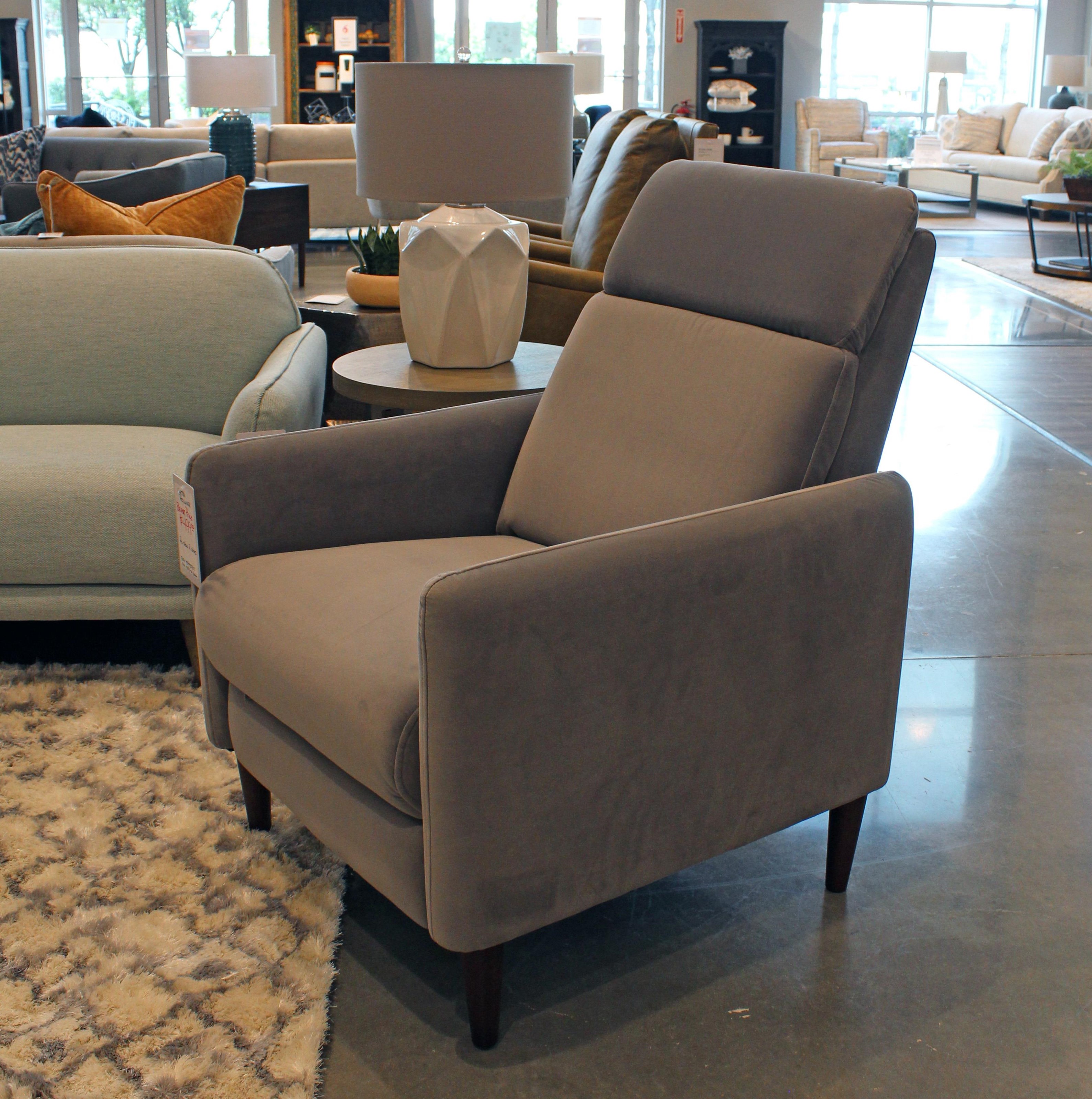 Modern large velvet recliner chair